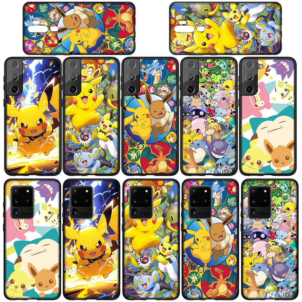 Cover for iPhone 17 16 15 Xiaomi Poco Redmi Note 14 13 12 11 Pro Max X 9 Samsung Galaxy S25 S24 S23 OPPO Huawei Eevee Pokemon Pikachu Cute Phone Case