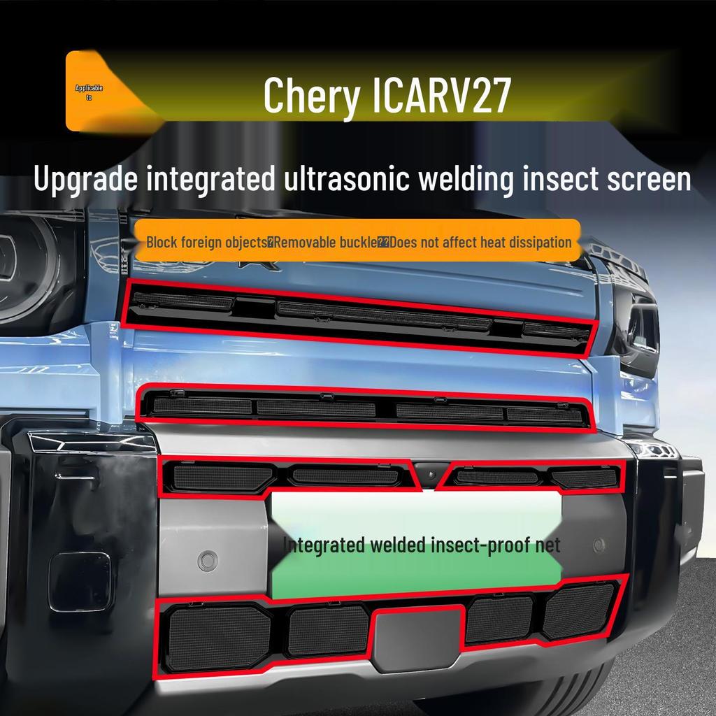Chery ICAR V27 Geschweißter Kühlergrill Insektenschutznetz & Zierleisten Zubehör