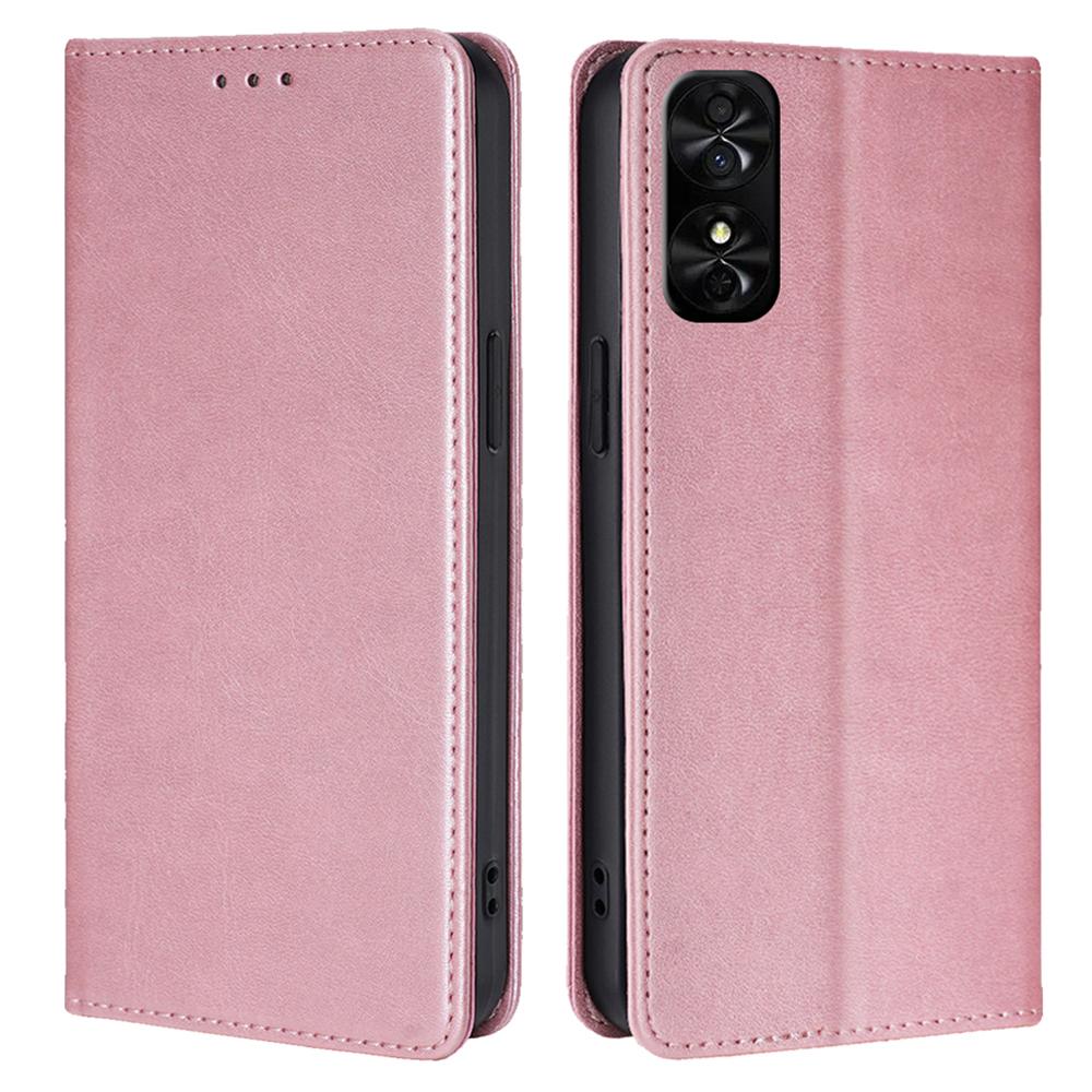 For TCL 50 SE Shockproof Phone Case Calf Texture Leather Folio Flip Cover with Card Holder