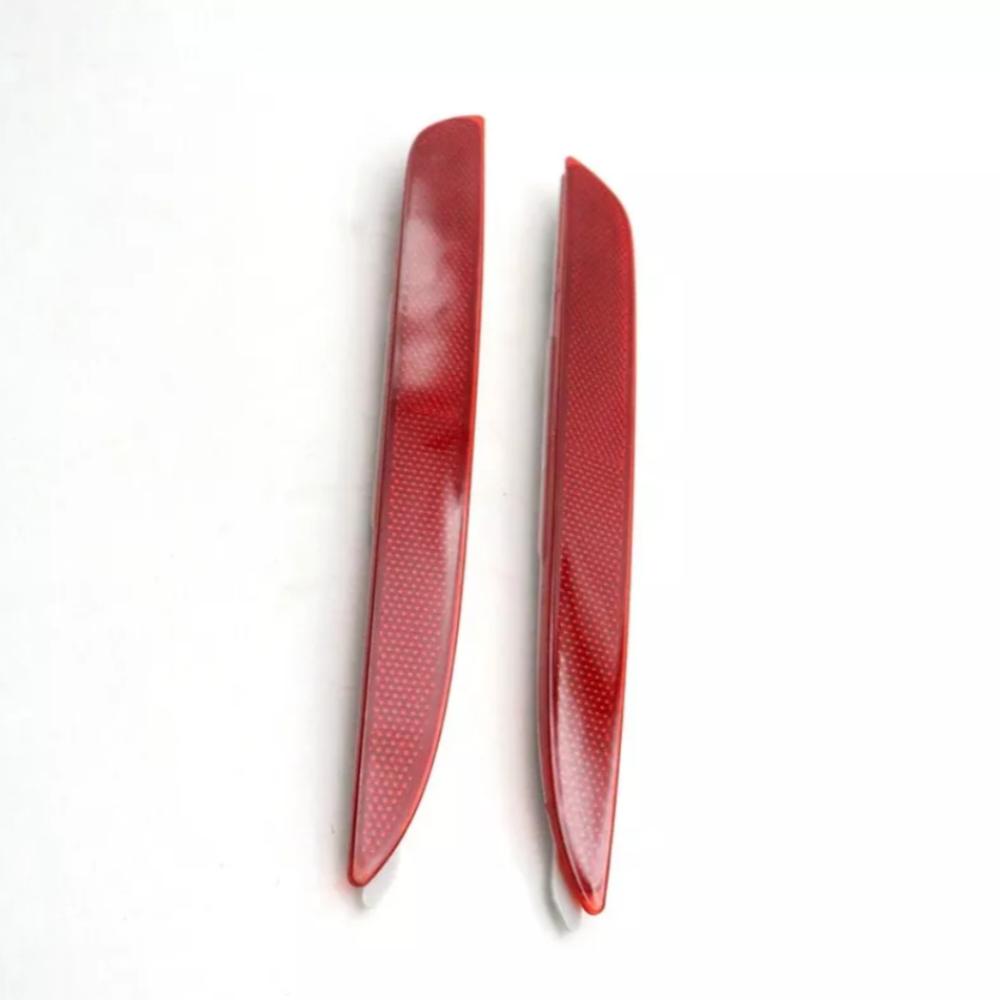 2Pcs Left & Right Red Rear Bumper Reflector For Mazda 3 2008-2012 BFF4-51-5L0AF