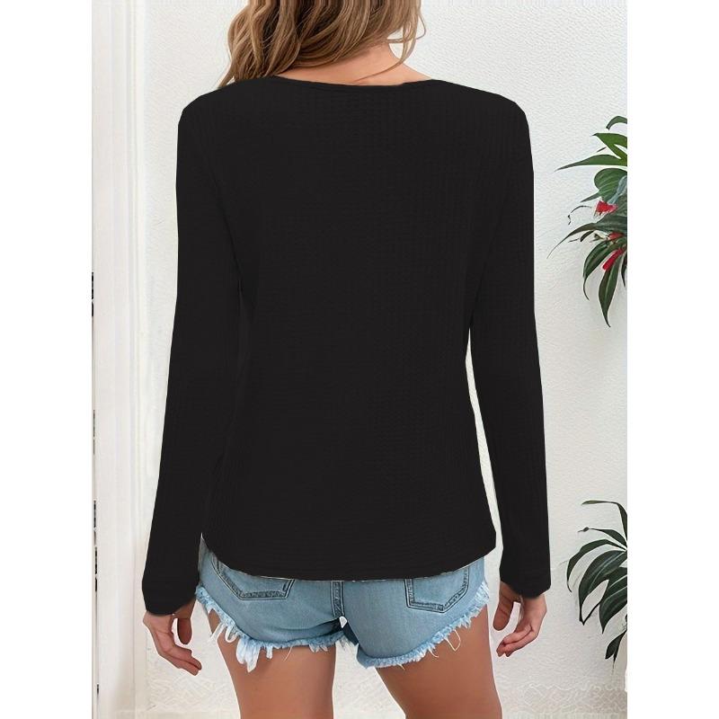 Γυναικεία μόδα Casual Ανοιξιάτικα μονόχρωμα στάμπα με μακρυμάνικη λαιμόκοψη και πουκάμισα