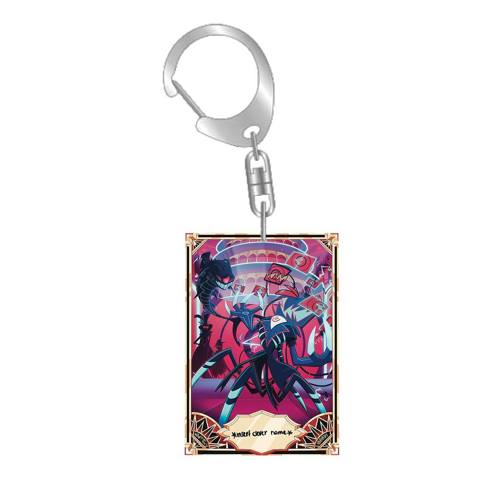 Anime Cartoons Acrylic Key Chain for Abel Peppermint 3 Vees Alastor Fat Nuggets Card Key Buckle Self-Made Student Bag Pendant