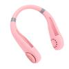 Silent & Portable Bladeless Neck Fan, Rechargeable & Efficient, for Men & Women, Perfect for Hot Weather Activities (Pink)