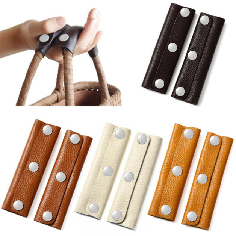PU Suitcase Grip Solid Color Anti-shock Design Leather Handle Cover Soft Shoulder Strap Pad Grip Cover Bag Accessories