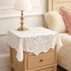 Lace Tablecloth Vintage Lace Fabric Farmhouse Table Cloth Embroidered Flower Wedding