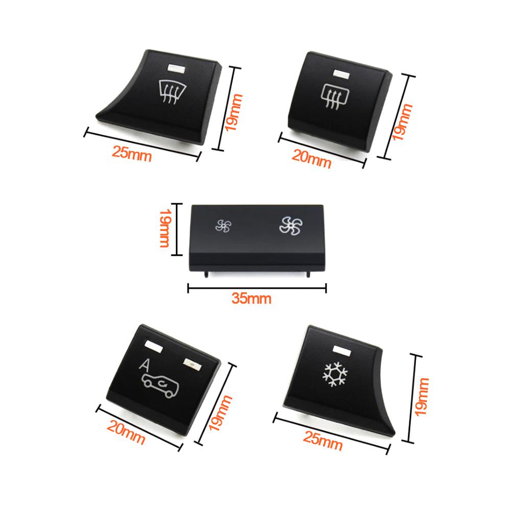 Car Dashboard Air Conditioning Ac Ventilative Circulation Adjust Switch Fan Button Keys Cover Cap for BMW X5 E70 X6 E71 E72
