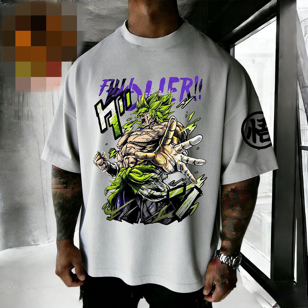 Summer 2D Printed Dragon Ball Broly Retro High-quality Cotton Men's Oversized T-shirt Family Unisex Casual Short Sleeves