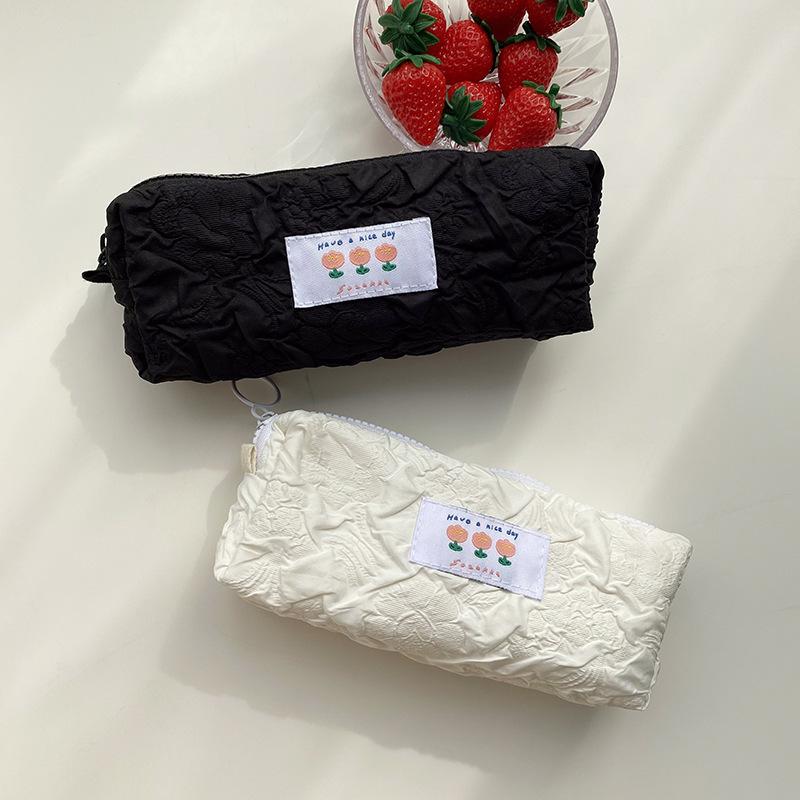 Large Storage Capacity Pen Bag Fashion Simple Classic Practical Girls Style