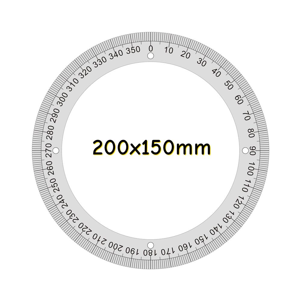 Outer Diameter 200mm Dial Scale Identification Dial Degree Graduated Circle Disk Protractor For Machine Tool Measurement Tools