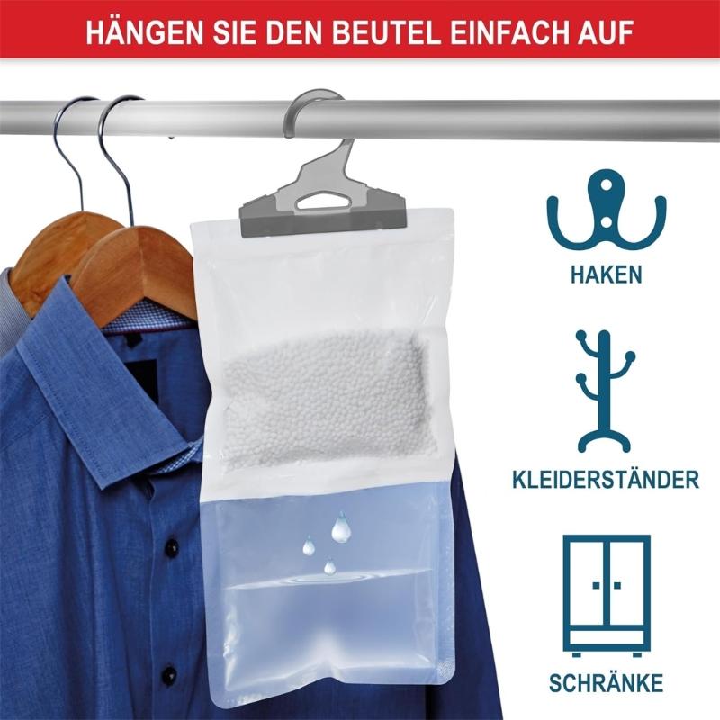 10pcs Wardrobe Dehumidifier Bags Moisture Absorber Eliminate Moisture, Mold, and Odors Protect Clothes from Dampness