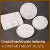 ZISIZ Melamine 3-Compartment Divided Tray Set