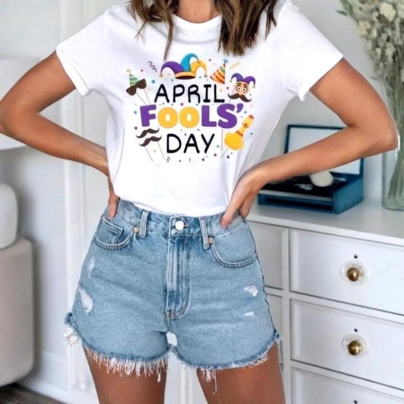 April Fools Day Prank Victim Survivor Women Tee Funny April 1st Joke Shirt Sarcastic Humor Graphic Top Office Party Prank Gift S