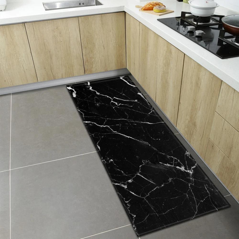 Wzorzysta Mata Podłogowa z Teksturą Marmuru do Domu Kuchni Dekoracja Przed Drzwiami Mata Podłogowa