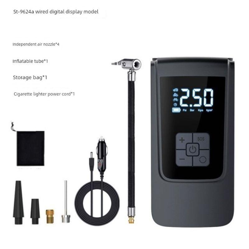 

Portable Car Air Pump, Portable and Universal, New Model with Digital Display, Electric Tire Inflator Specification Grids: [St-9624A] Wired Air Pump
