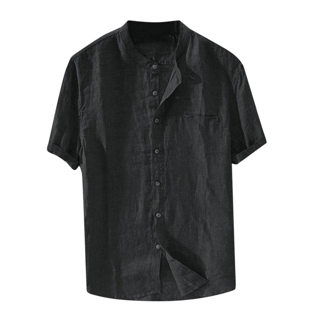 Men Casual Loose Short-sleeved Fashion Summer Beach Quick-drying Shirt