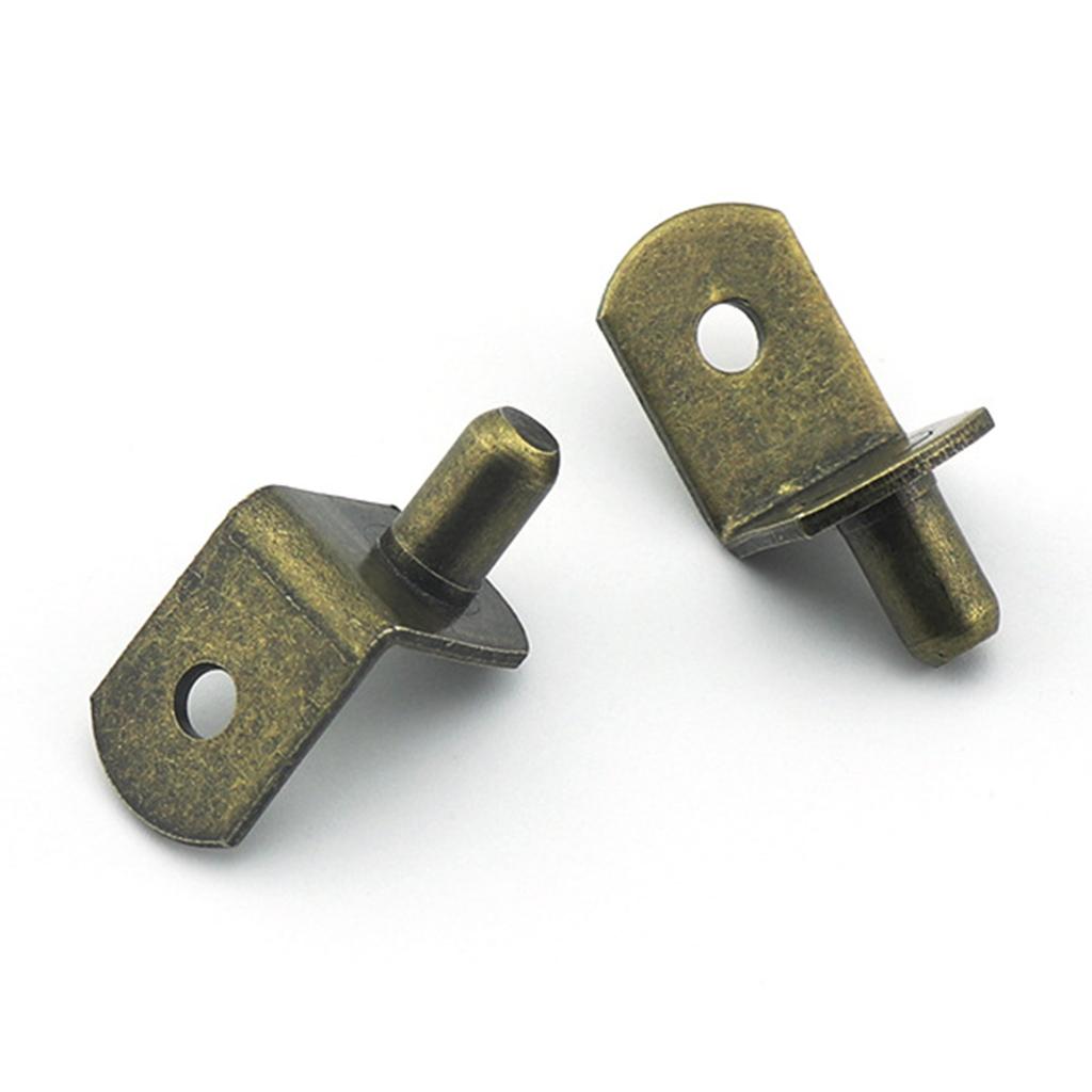 10pcs Shelf Support Studs Pegs Pins with Hole 6mm L-Shaped Clips Cabinet Furniture Partition Support Wall Mount Bracket Holder