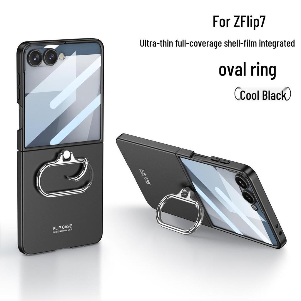 Samsung Z Flip 7 Oval Ring Phone Case - New, Simple Design for Folding Phones