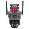 2K Dual Lens Solar Security Camera Wireless Outdoor 5G 2.4G WiFi 360 Degree Rotation Motion Detection 2 Way Talk 8000mAh IP66 Water Proof for V380 Pro