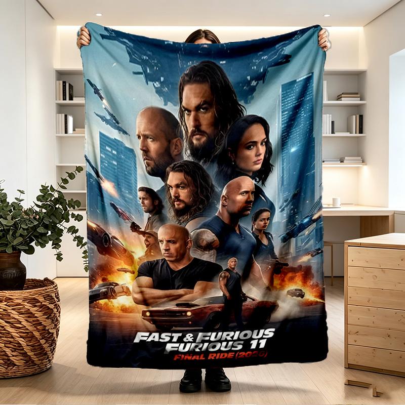 Fast & Furious Print Blanket - Soft & Comfortable, for Bedroom, Travel, Sofa, Home Decoration - Birthday Christmas Gift for Friend