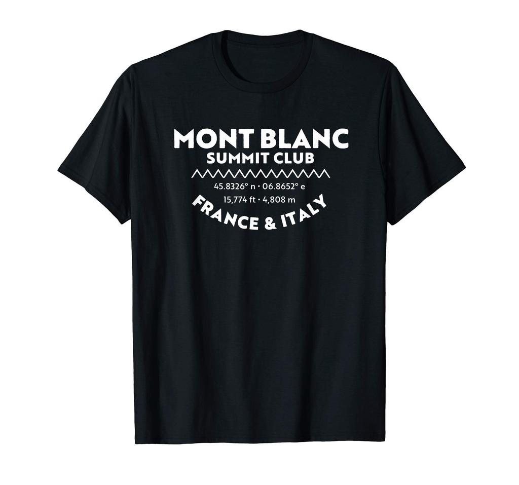 Summit Club Lat Long Elevation Mont Blanc - T-shirt