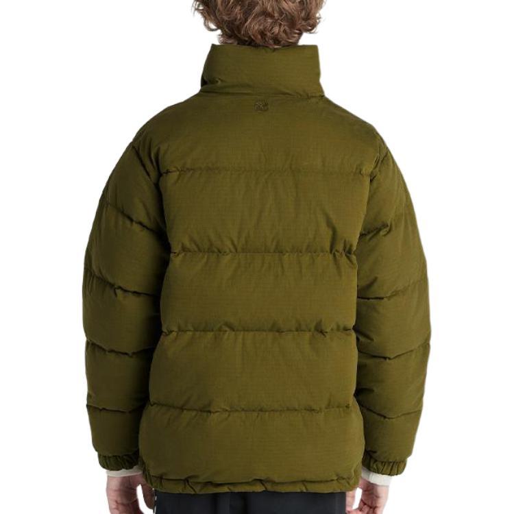 Timberland Down Jackets Men's Dark Olive Green Stand Collar Thickened (Unisex) Down Jackets A26VY 302