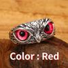 Fashion Vintage Cute Eyes Owl Ring For Men Women Open Rings Silver Color