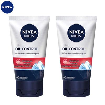NIVEA Men's Oil Control Anti-Acne Cleansing Mud (2-Pack)