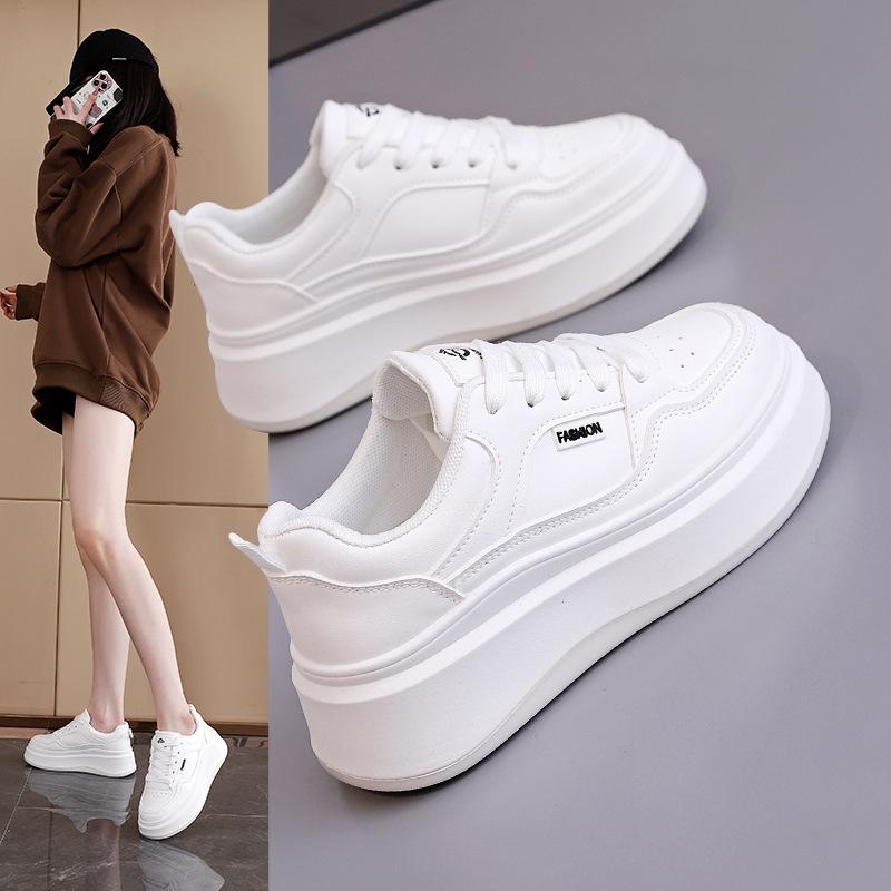 2025 spring new little white shoes women's popular thick baseplate shoes high-end fashion casual women's shoes XM-SHA19