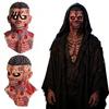 Professional Cosplay Props for Party Scary Zombie Head Masque, Adults Horror Latex Full Hood Realistic Character Headpiece Creepy Skeleton Halloween