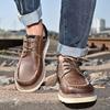 Fashion Cowhide Men Business Dress Shoes Fashion Genuine Leather Outdoor Office Shoes British Casual Lace Up Flat Designer Leather Shoes