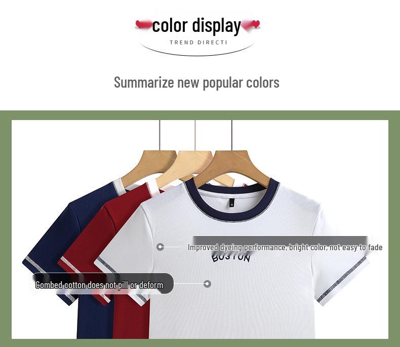 2026 Spring Women's Short Sleeve Printed Round Neck T-shirt