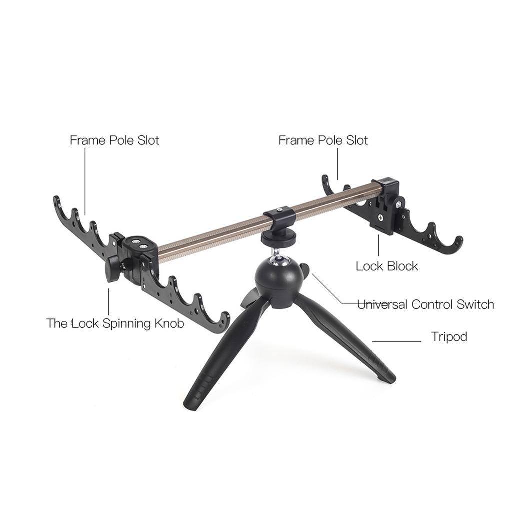 Outdoor Telescopic Ice Fishing Rod Stand Holder Foldable Tripod Stand Sea Fishing Pole Rod Bracket Fishing Accessories