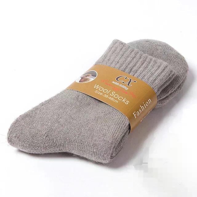 1 Pairs Winter Warm Women Socks Wool Men Super Thicker Solid  Against Cold Thermal Plush Thick Snow Terry Socks