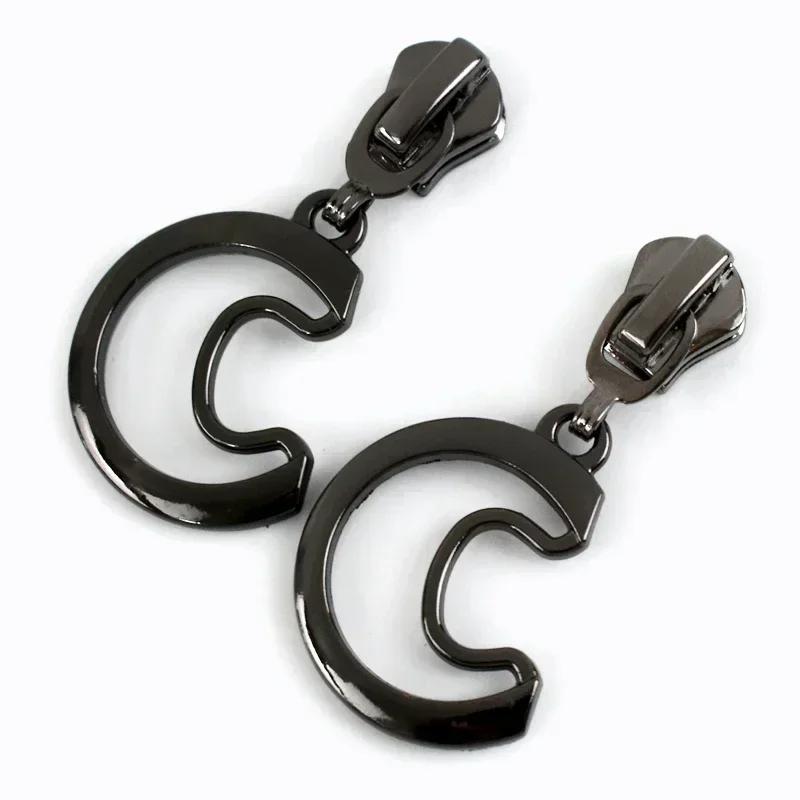 5/10Pcs Meetee 5# Zipper Sliders for Metal Nylon Resin Zips Clothes Bag Zippers Pull Head Repair Kit Garment Sewing Accessories