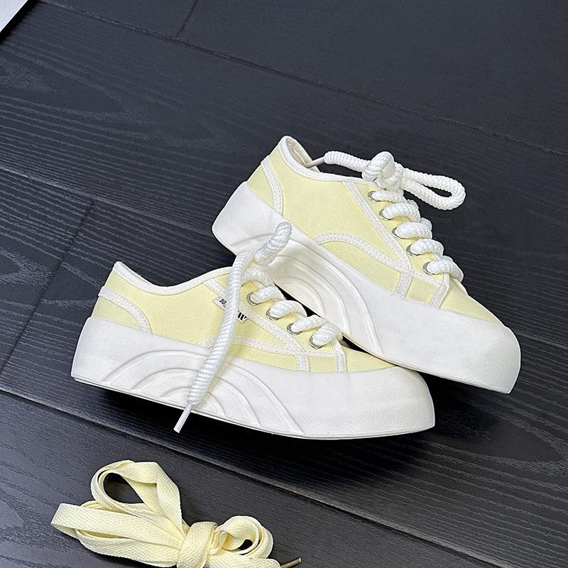 -6 bread shoes big head board shoes versatile height increase low top casual board shoes wide head casual sports shoes
