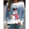 Women's Sweater Pullover Christmas Party Clothes Autumn New Long Sleeve T-Shirt Imitation Cotton O Neck Top Casual Sweatershirt