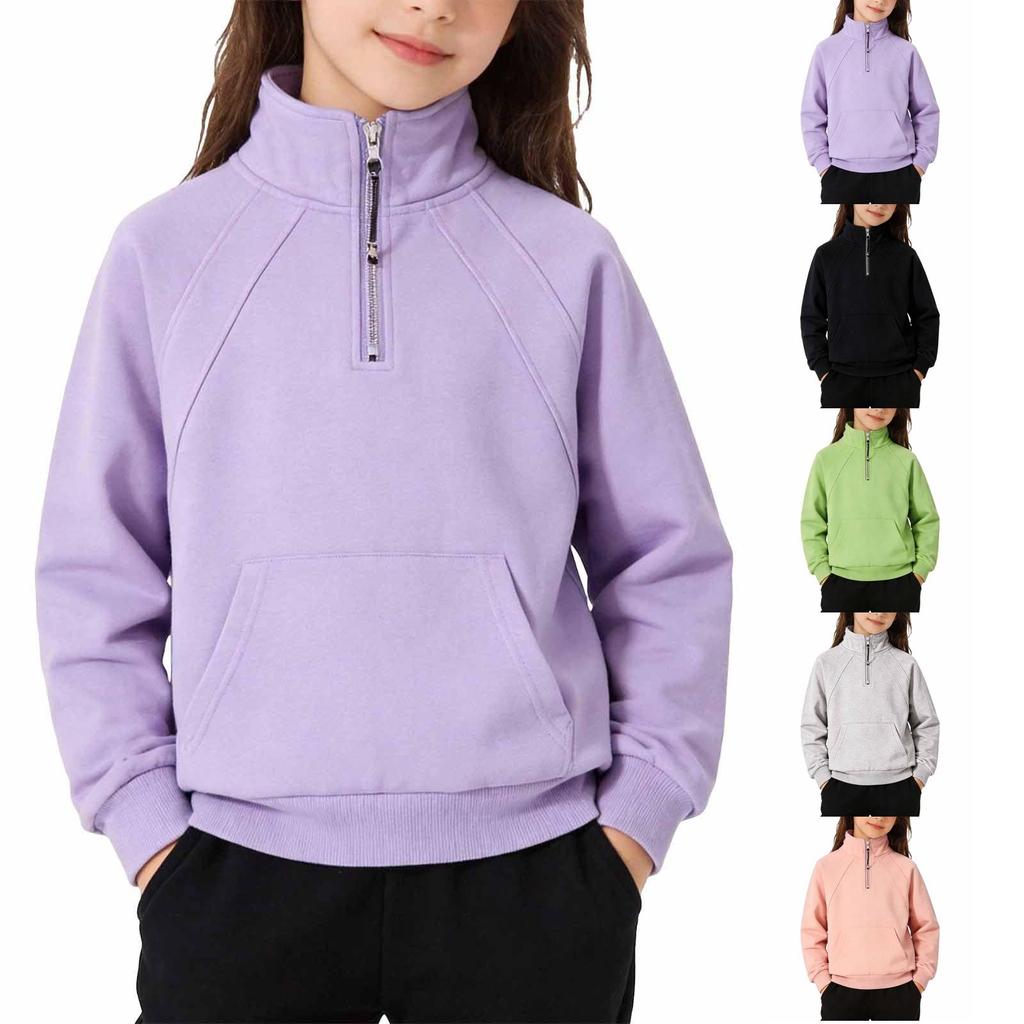 Jungen Kapuzenpullover mit durchgehendem Reißverschluss Langarm Sweatshirt - Farbe Lässig Bequem Oberteil für Sport und tägliches Tragen
