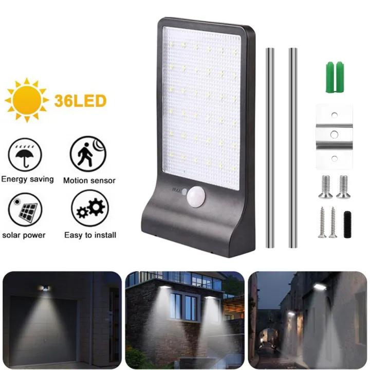 COB IP65 2000mAh Solar Street Light Garden Lighting Human Body Sensor Light Outdoor Street Decorative Light Easy Install Lamp