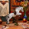 Running Horse Statue Miniature Pony Figurine Resin Simulation Animal Sculpture Home Office Bookshelf Decoration Ornament