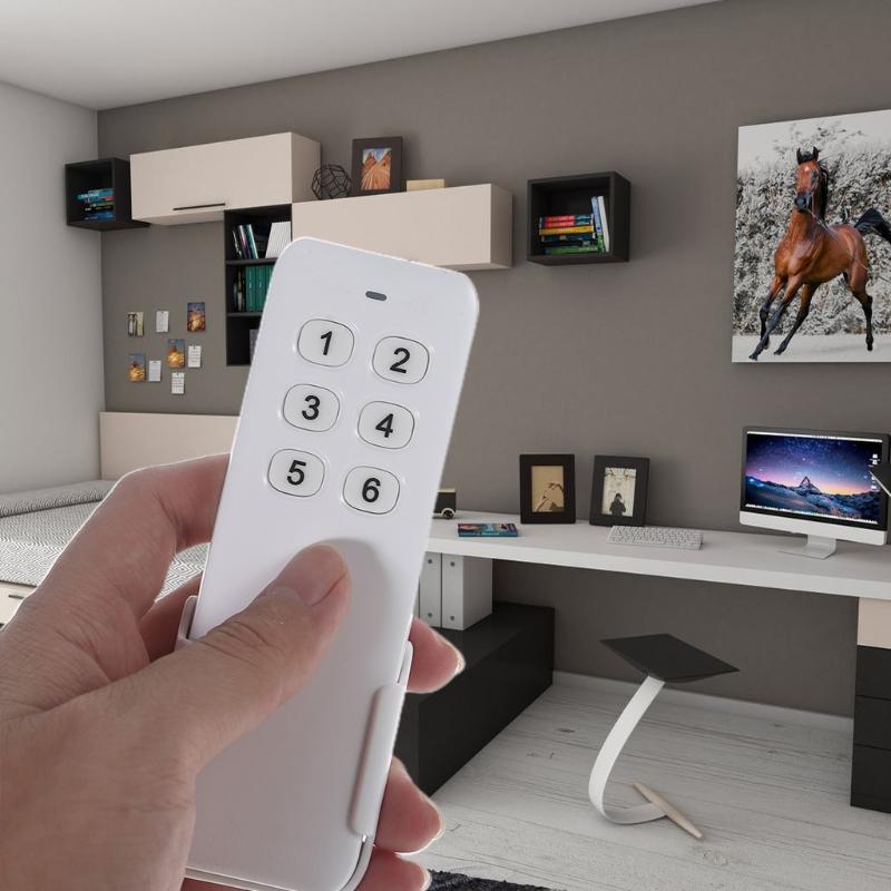 RF Digital Remote Control with Base Transmitter for Switch 433MHz Wireless Learning Code 6/8 Button EV1527 AK-500-8G
