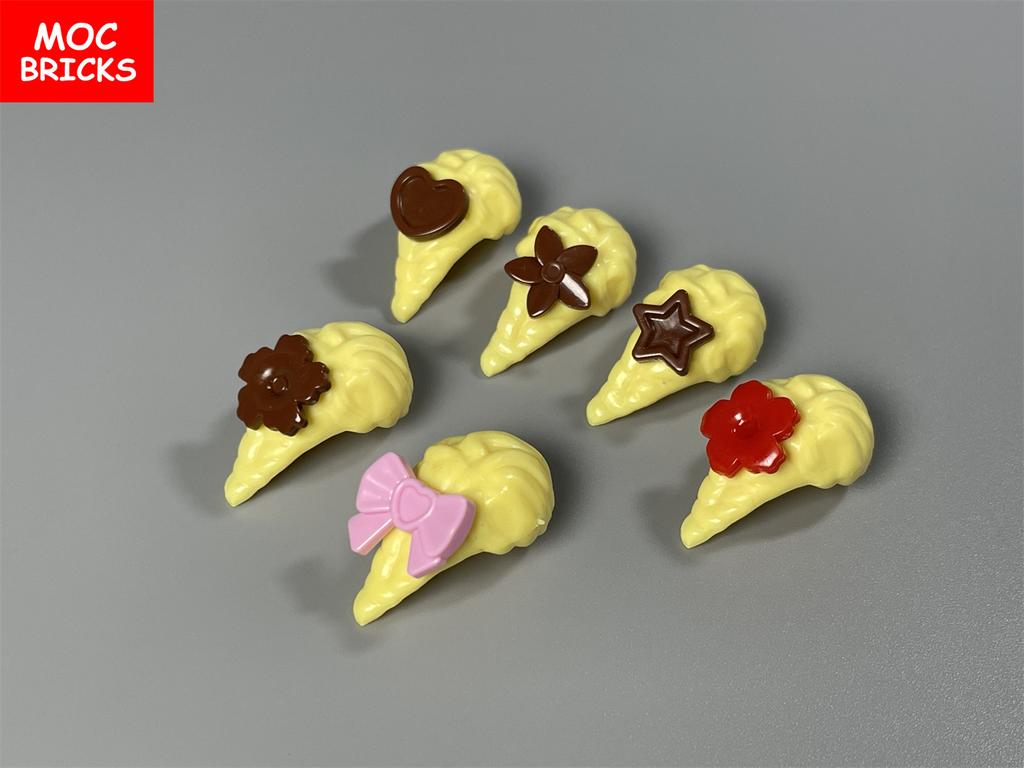 MOC Blocks Female Girl Ponytail Hairs Accessories Bow Assembled Particles Construction Bricks Children's Playthings Plastic Material Dolls