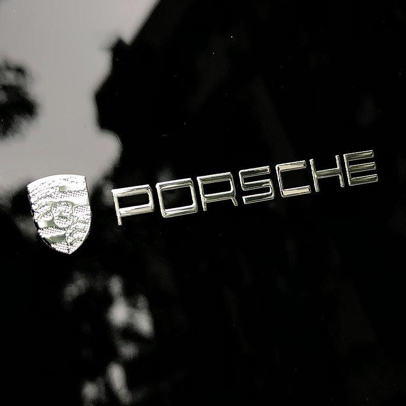 3D Metall Auto Kreative Aufkleber Wasserdichte Aufkleber Innenzubehör Für Porsche 911 718 Taycan Panamera Cayenne Macan Cayman