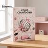 Youth Sports Equipment Gift Volleyball Girl Advent Calendar, 24-Day Accessories Countdown Box Daily Wear Items for Students with Hair Ties Charms