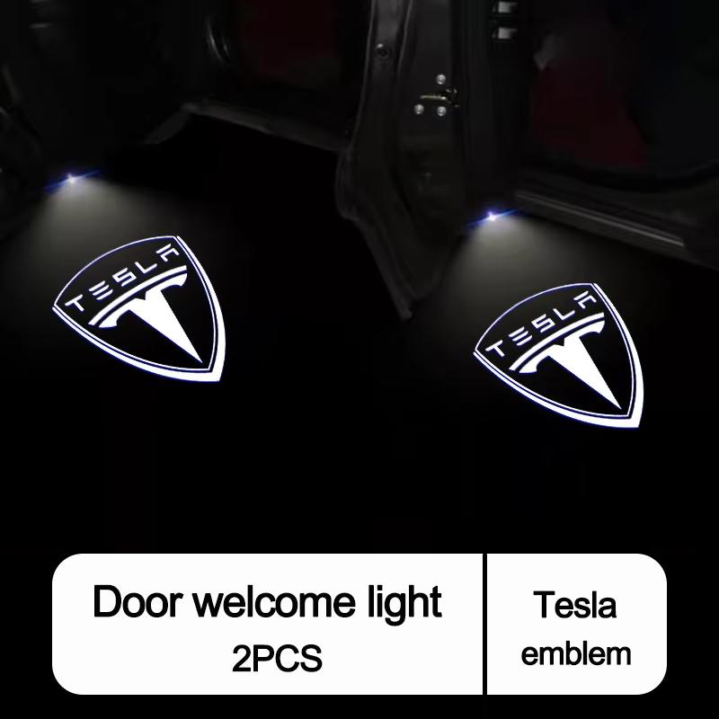 AAAIR1 Welcome Lights Door Light LED Modification Accessories Atmosphere Door Spotlight For Tesla Model 3/Y Model X S Cybertruck SpaceX