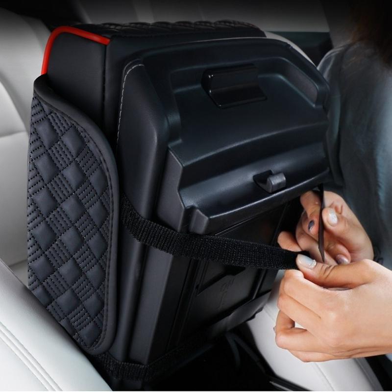 Car Armrest Cushion Cup Holde Car Interior Accessories Universal Auto Center Console Armrest Pillow Arm Rest Cover Memory Foam