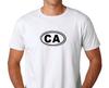 CA California State Code Logo T-Shirt Southern LA OC SD Beaches White Tee Shirt