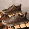Fashion Outdoor Leather Casual Shoes Mens Comfortable Sneakers Lightweight Walking Shoes Tenis Masculino Male Treking Footwear Trainers