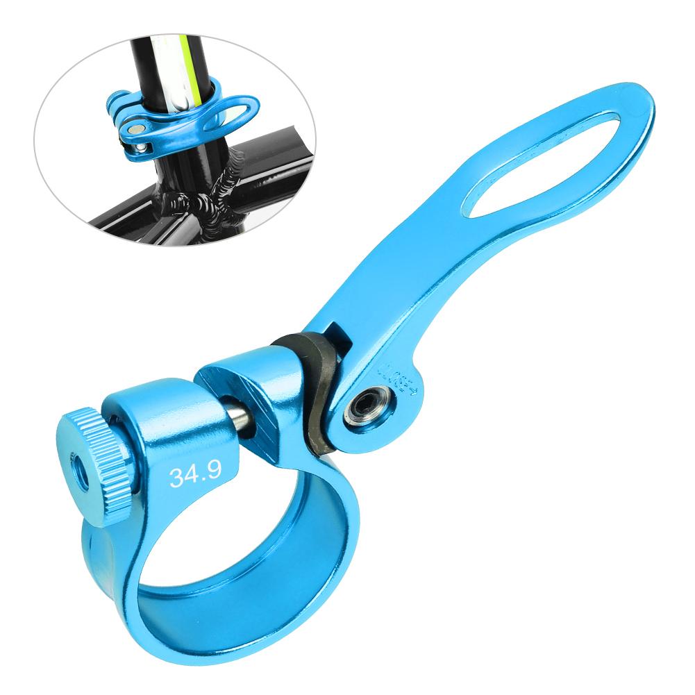 Aluminium Alloy 34.9MM Mountain Bike Quick Release Seatpost Clip Road Tube Fixed Clamp Cycling Sports Accessory