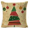 Pillow Cushion Cover Linen Santa Claus Pillow Cover Linen Material