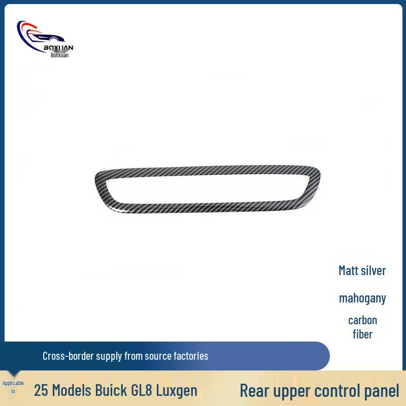 Buick GL8 Luxgen Rear Upper Control Panel Trim Sticker for 25 Models Rear Upper Control Panel Low Config - Carbon Fiber